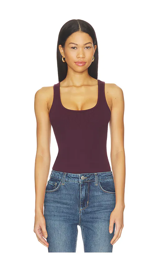 Nica Scoop Neck Tank Bodysuit