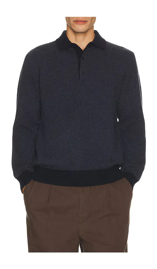 Long Sleeve Polo Sweater by Vince