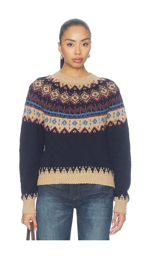 Chunky Fair Isle Crew Sweater