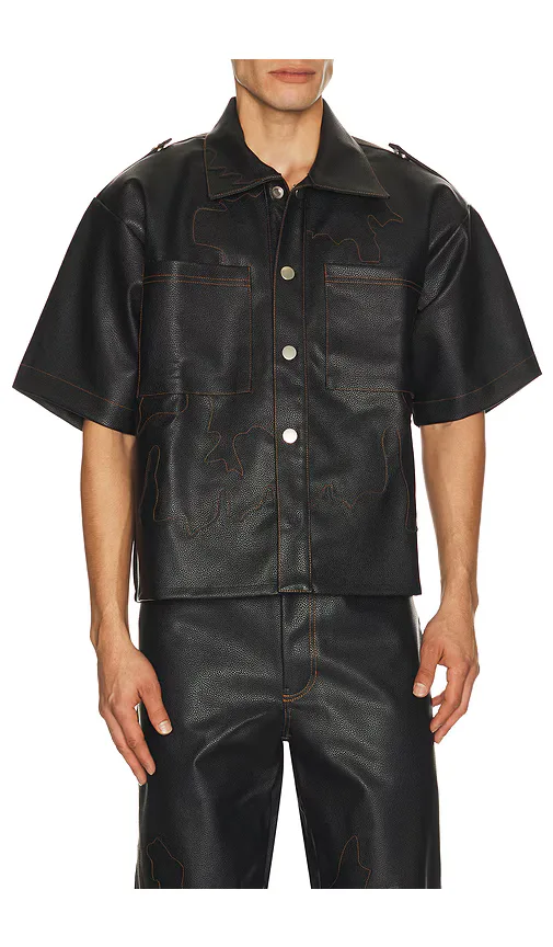 Leather Shirt by Pas Une Marque