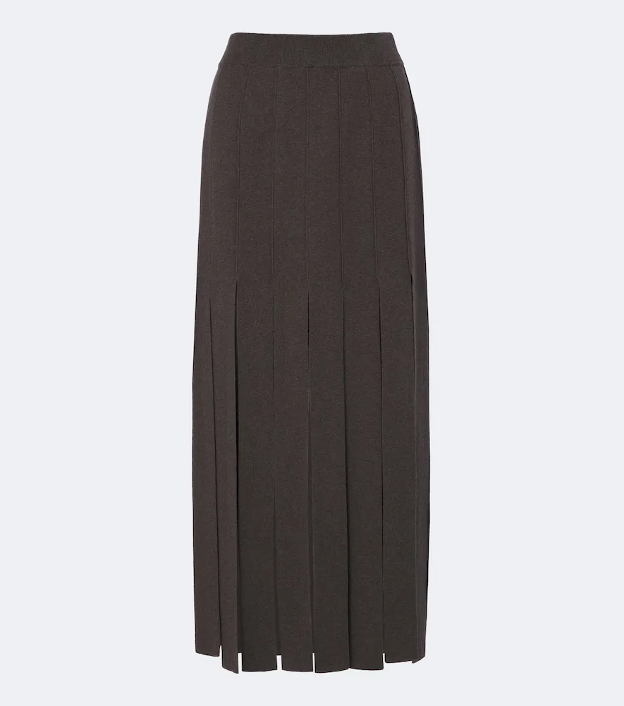 Marloes Cotton and Cashmere Midi Skirt by Lisa Yang
