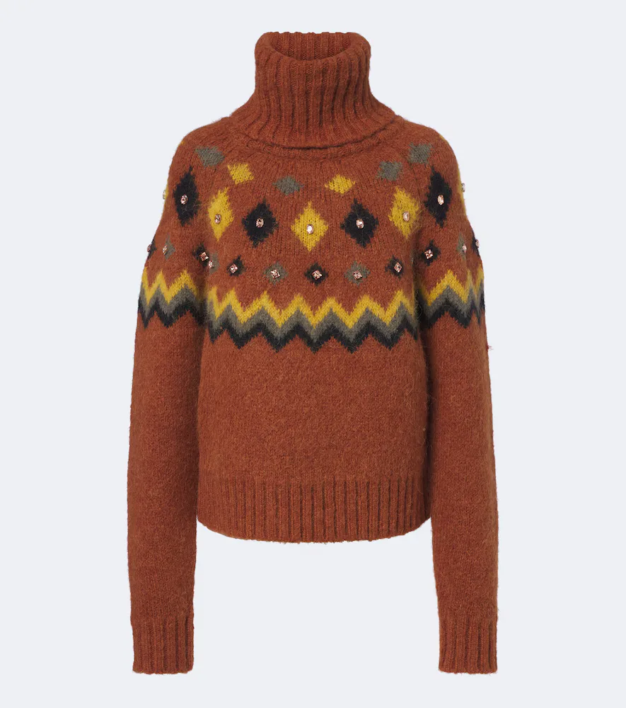 Hanashi Embellished Turtleneck Sweater