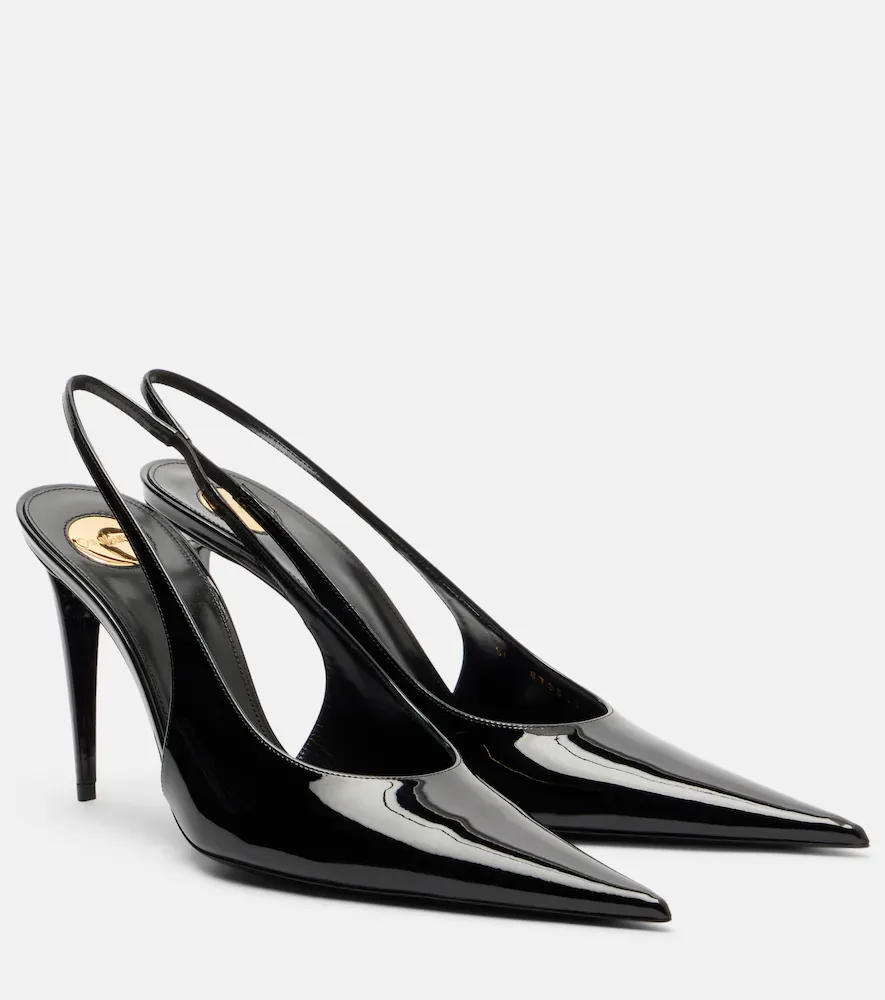 Guermantes 95 Patent Leather Slingback Pumps by Saint Laurent