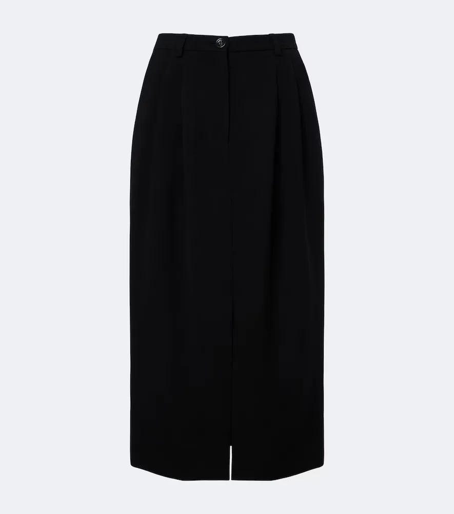 Virgin Wool Crpe Pencil Skirt by Dolce&Gabbana