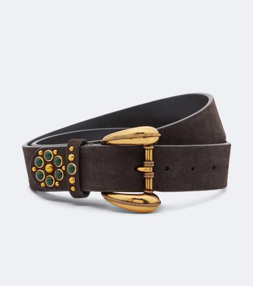 Embellished Suede Belt by ETRO