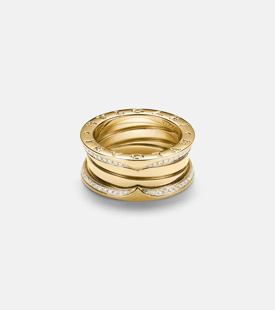 B.zero1 18kt Gold Ring with Diamonds by BVLGARI