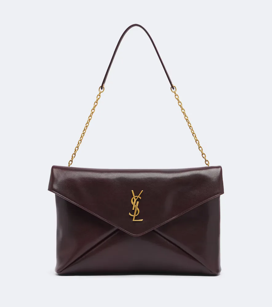 Cassandre Large Leather Shoulder Bag by Saint Laurent