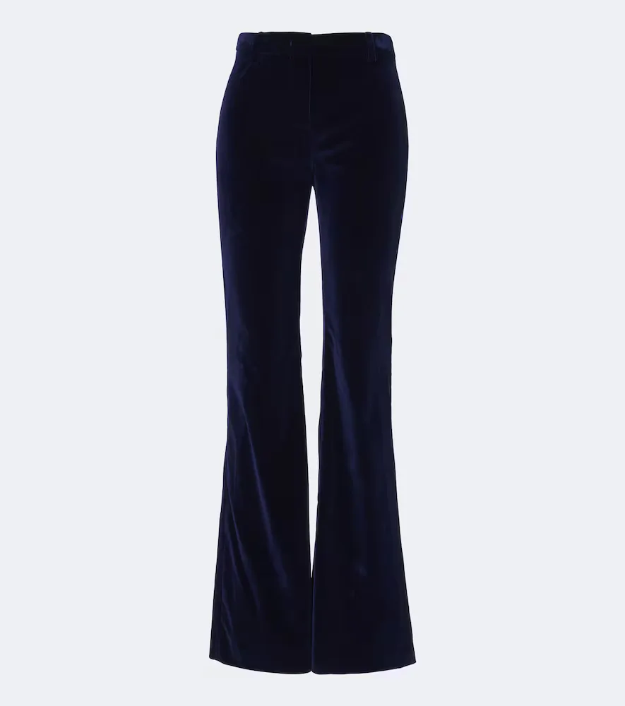 Cotton Velvet Flared Pants