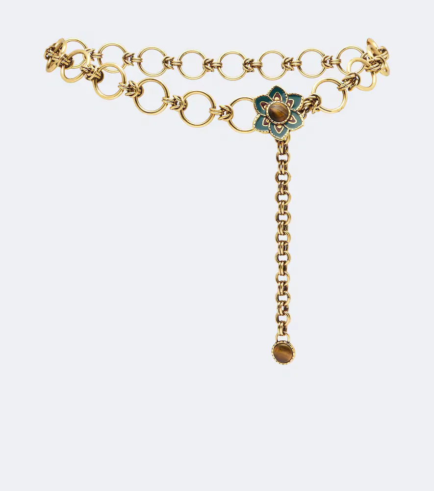 Embellished Floral Chain Belt by ETRO