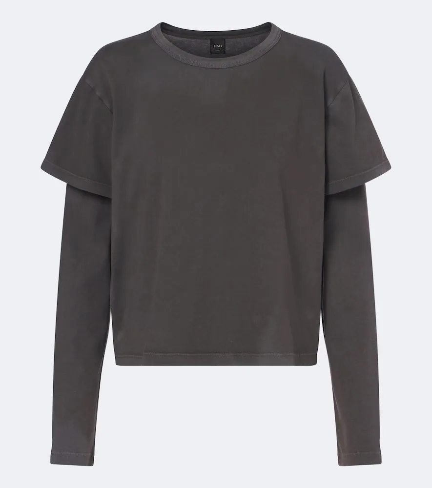 Margo Layered Cotton Jersey T-Shirt by Leset