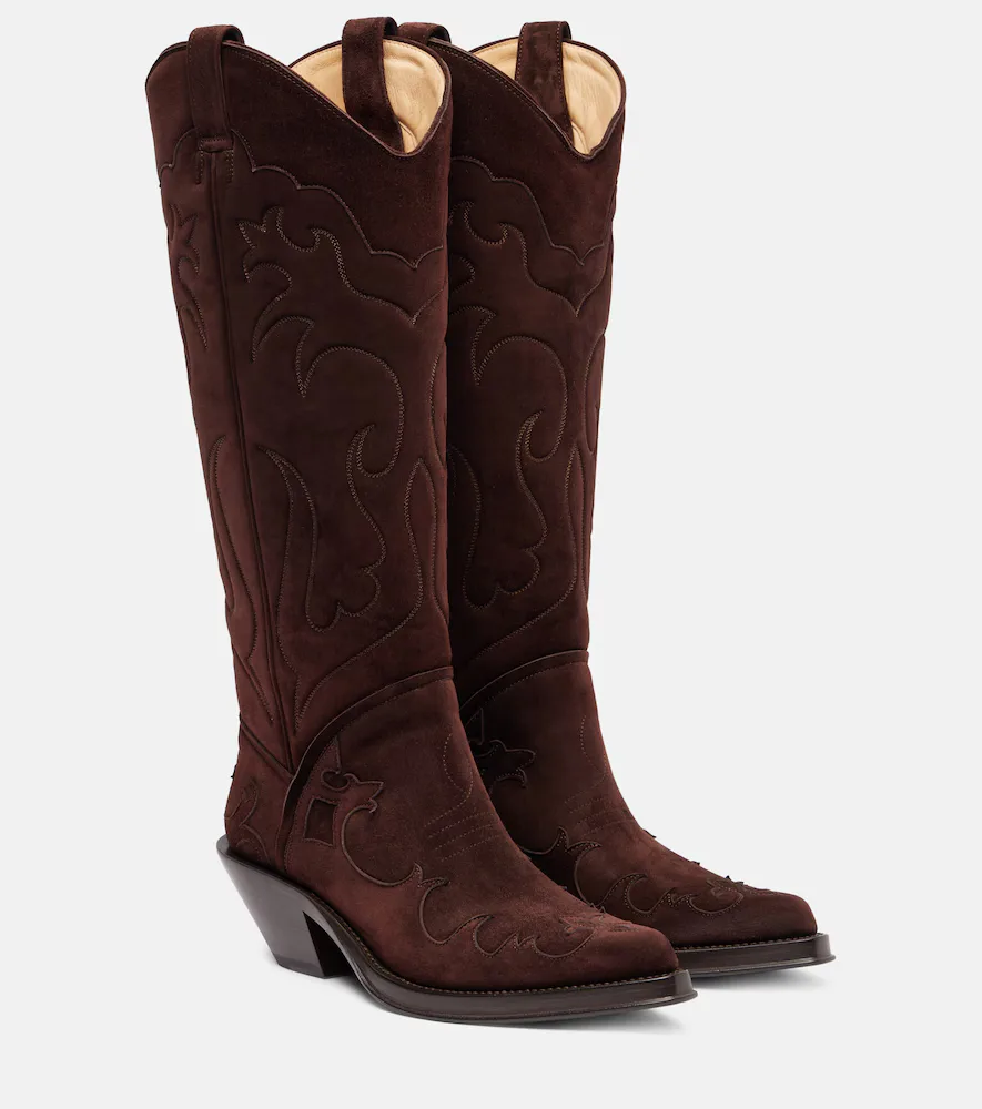 Capitana Suede Cowboy Boots by Gabriela Hearst