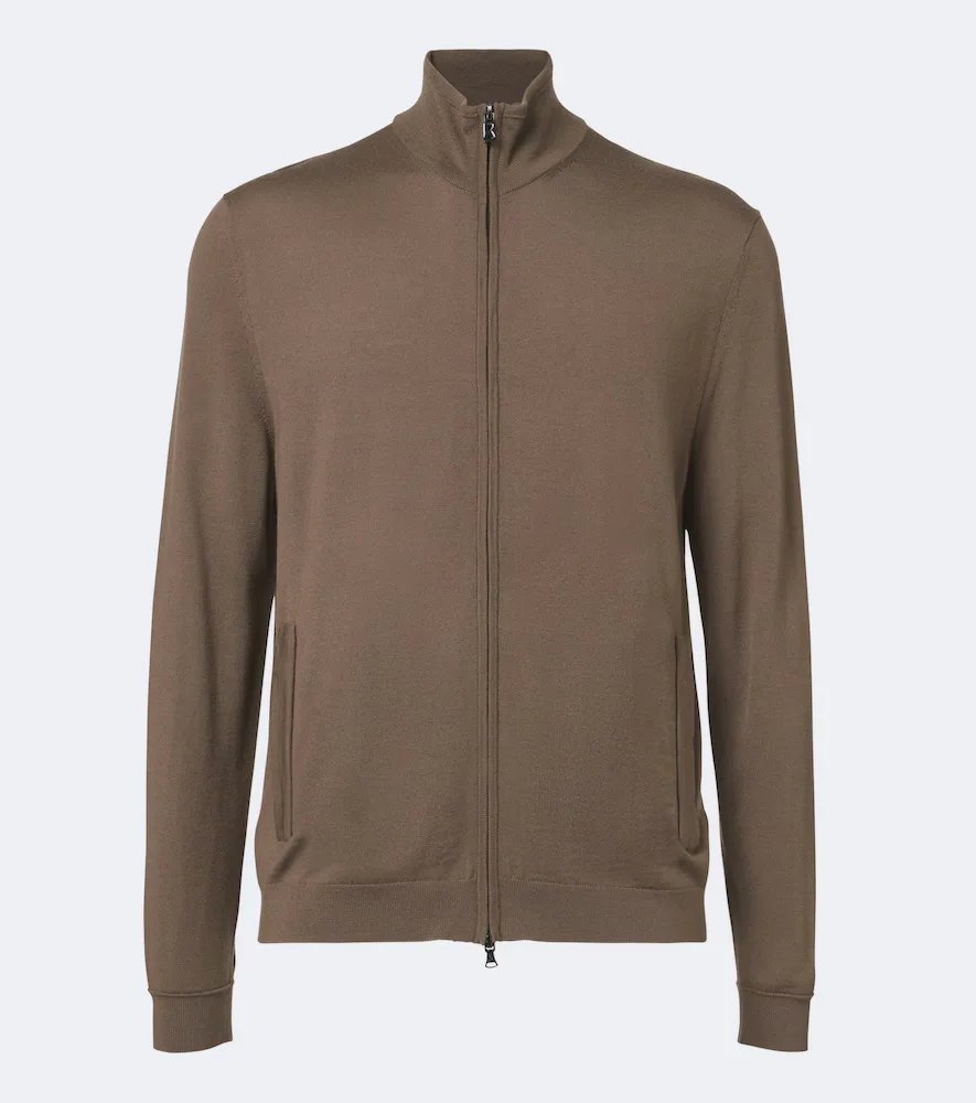 Oscar Virgin Wool Zip-Up Cardigan by Bogner