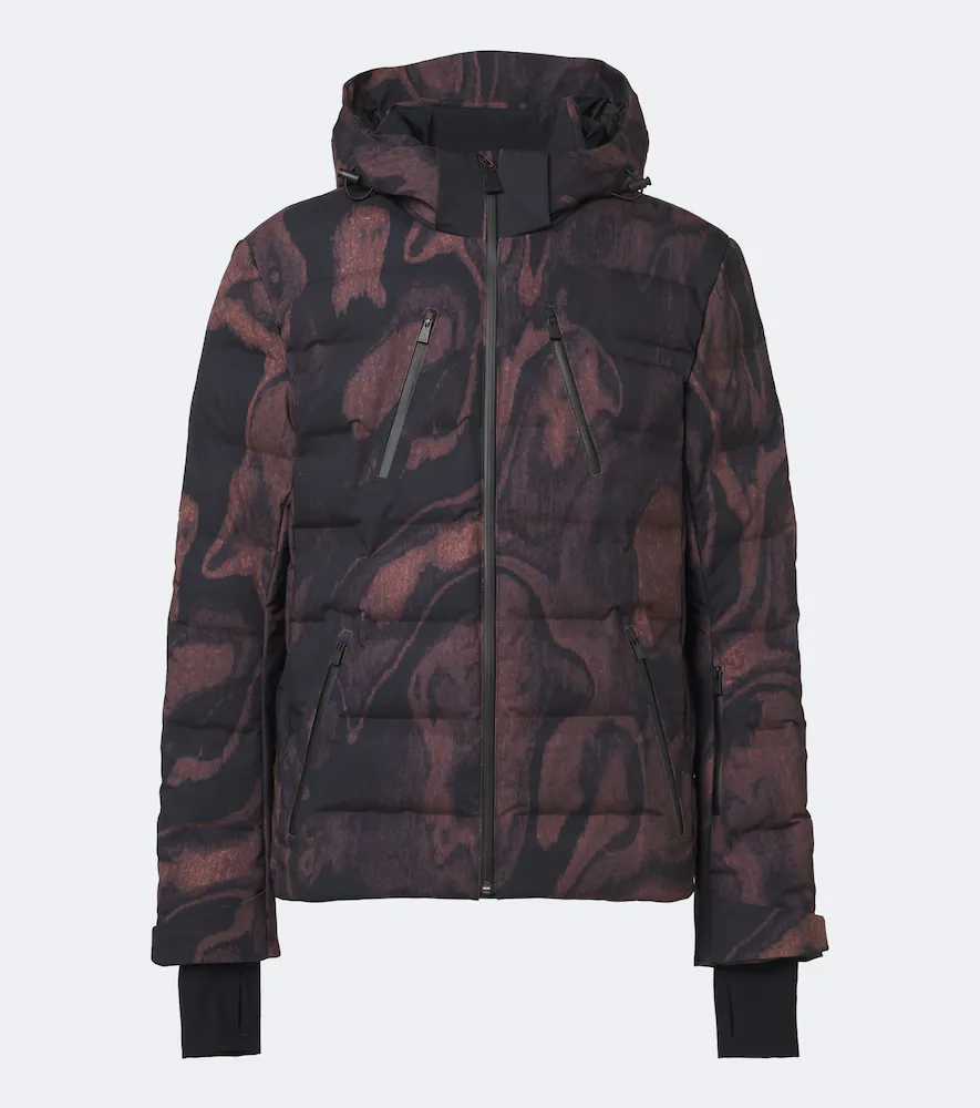 Nuke Printed Hooded Down Ski Jacket