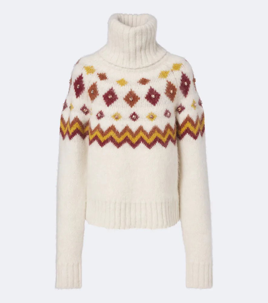 Hanashi Embellished Turtleneck Sweater
