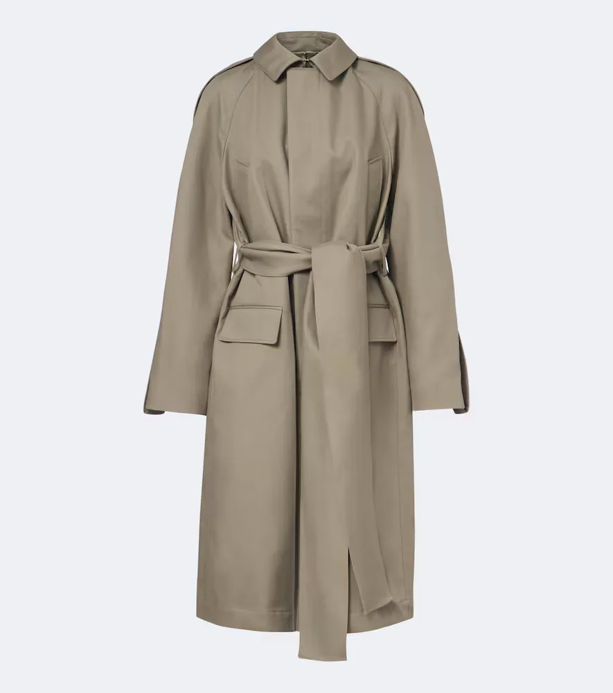 Belted Cotton Gabardine Coat by Victoria Beckham