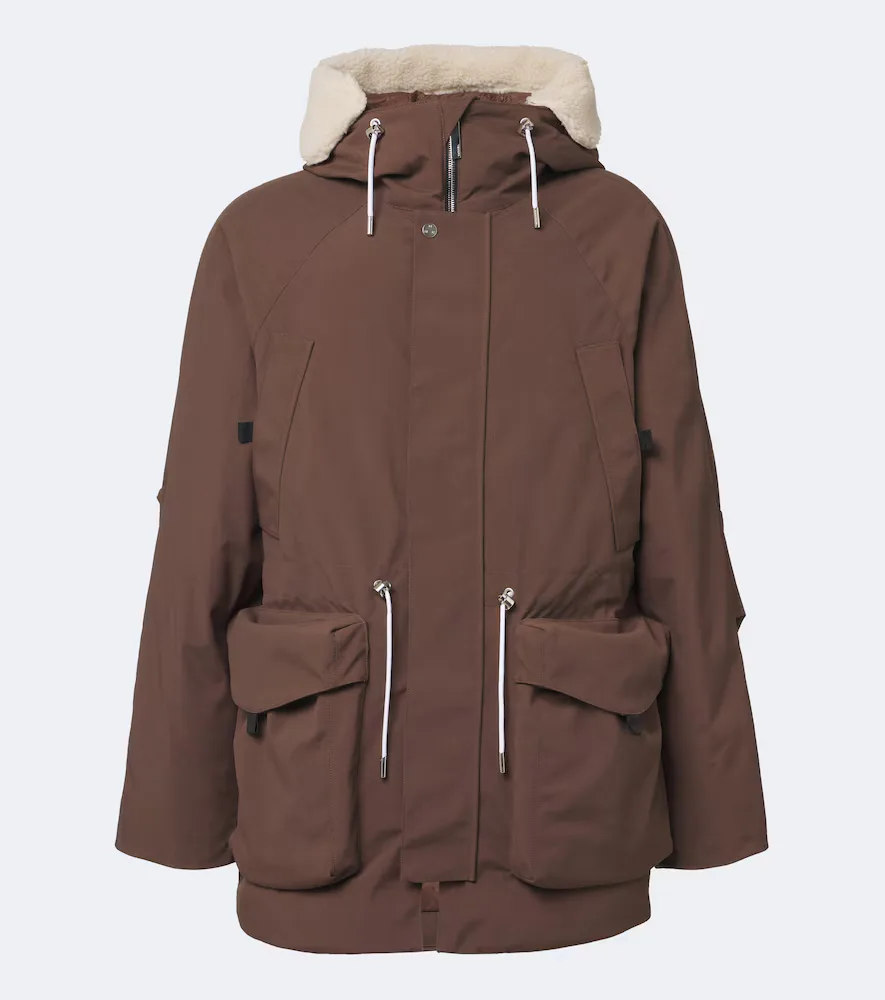 Beverin Teddy-Trimmed Hooded Down Jacket by Nomaka