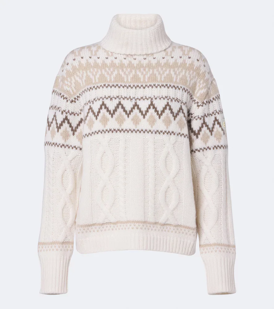 Lorely Jacquard Cashmere Turtleneck Sweater by Bogner
