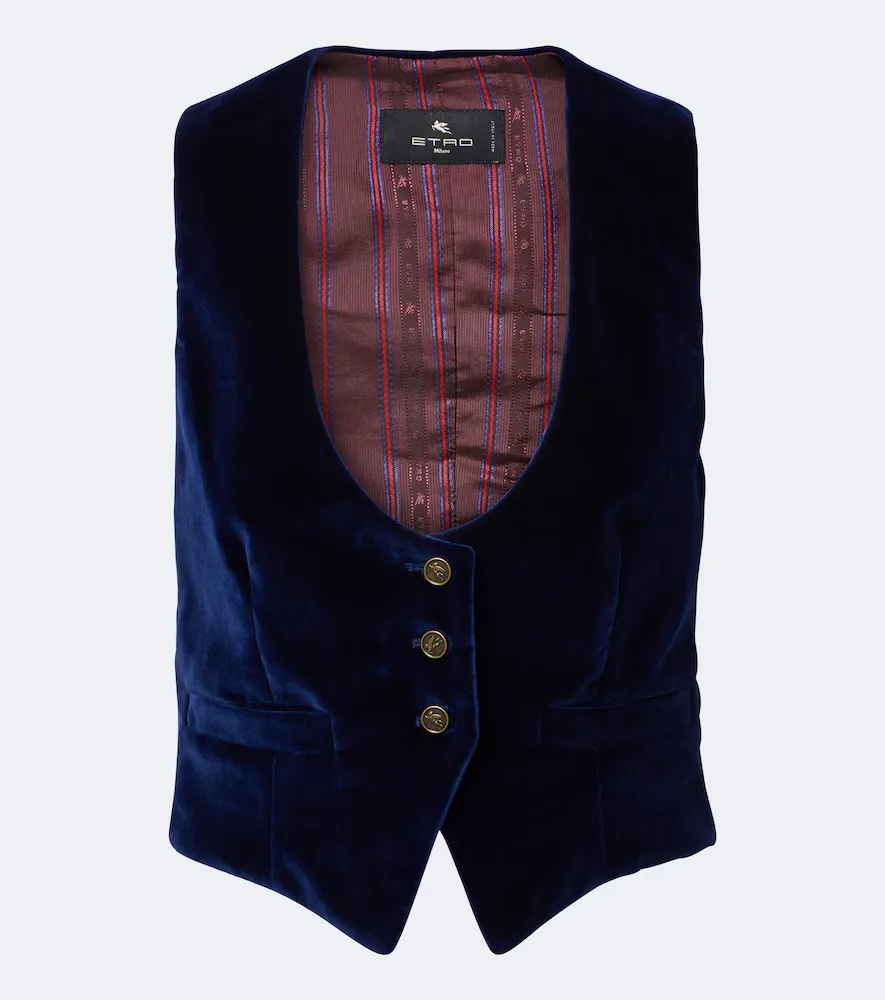 Cotton Velvet Vest by ETRO