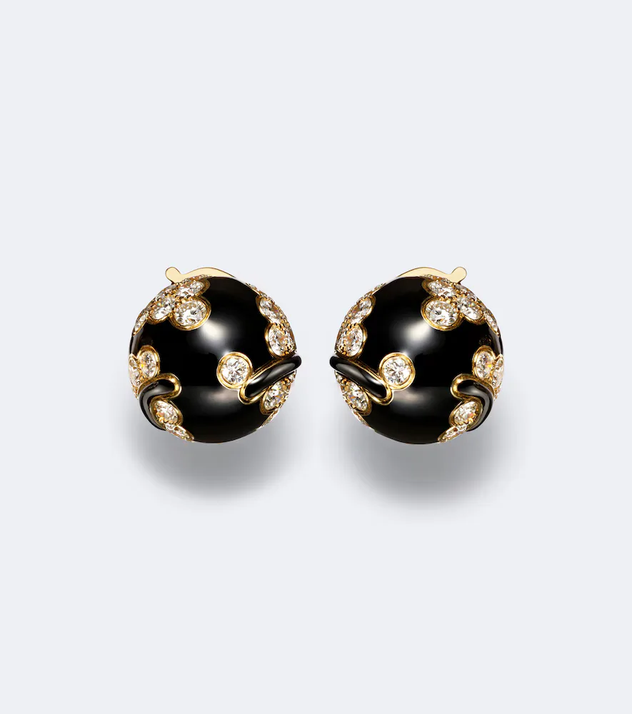 Ecume 18kt Gold Earrings with Diamonds by Marina B