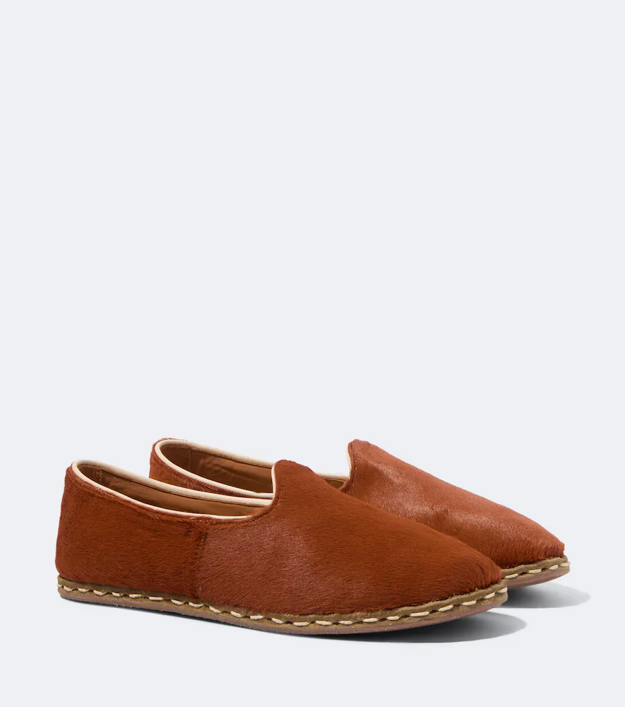 Calf Hair Slip-On Shoes by Sabah