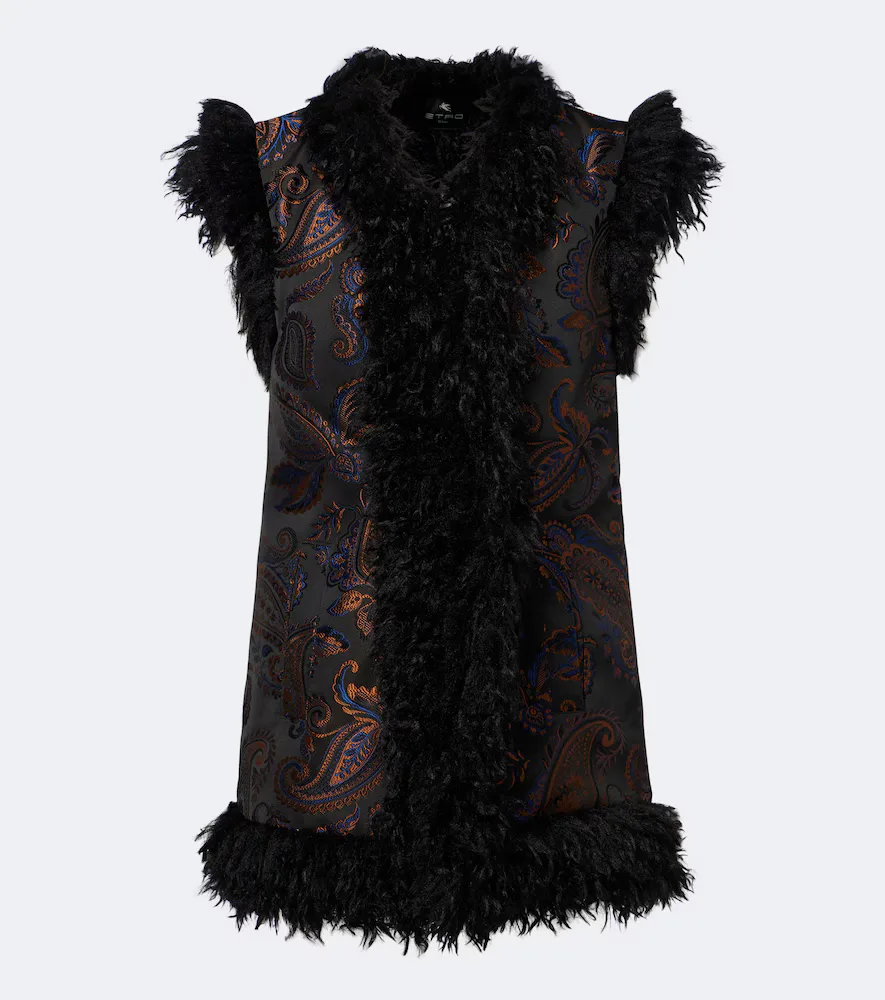 Fringed Paisley Jacquard Vest by ETRO