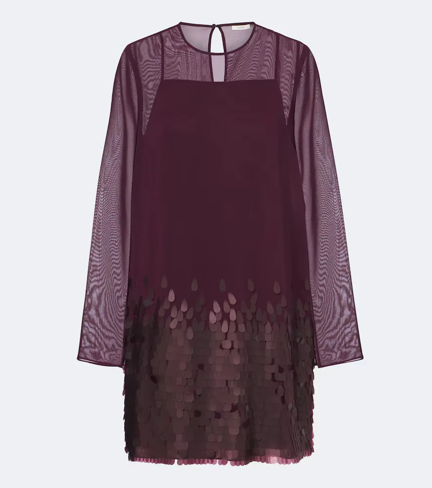 Cheryl Sequined Chiffon Minidress by Joseph