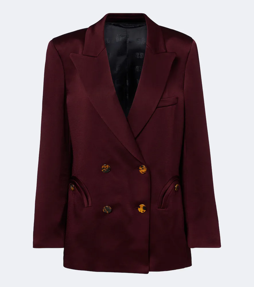 Everynight Double-Breasted Satin Blazer by Blaze Milano