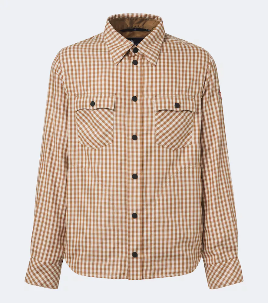 Grenoble Check Cotton-Blend Twill Shirt by Moncler