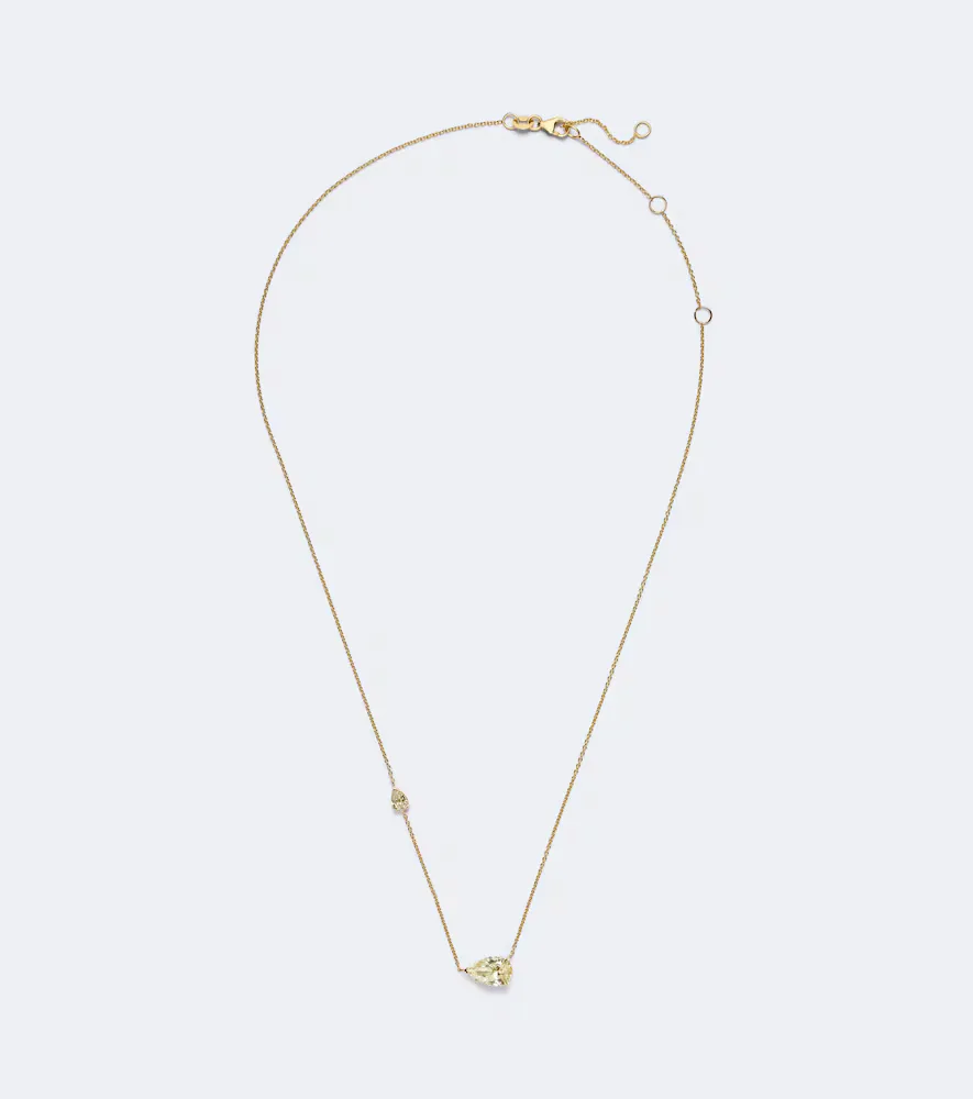 Petite East West Fancy 18kt Gold Pendant Necklace with Diamonds by Shay Jewelry