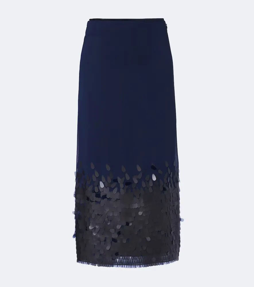 Connie Sequined Chiffon Midi Skirt by Joseph