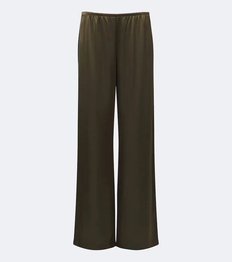 Barb Satin Wide-Leg Pants