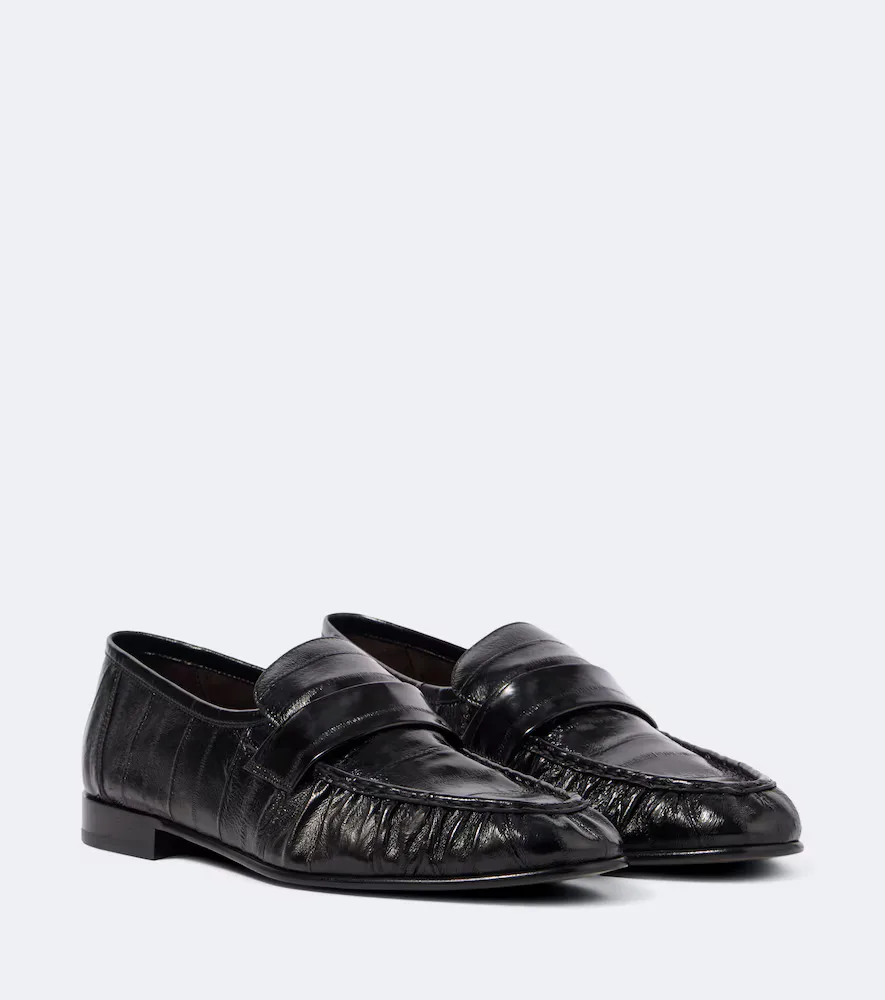 Soft Paneled Leather Loafers
