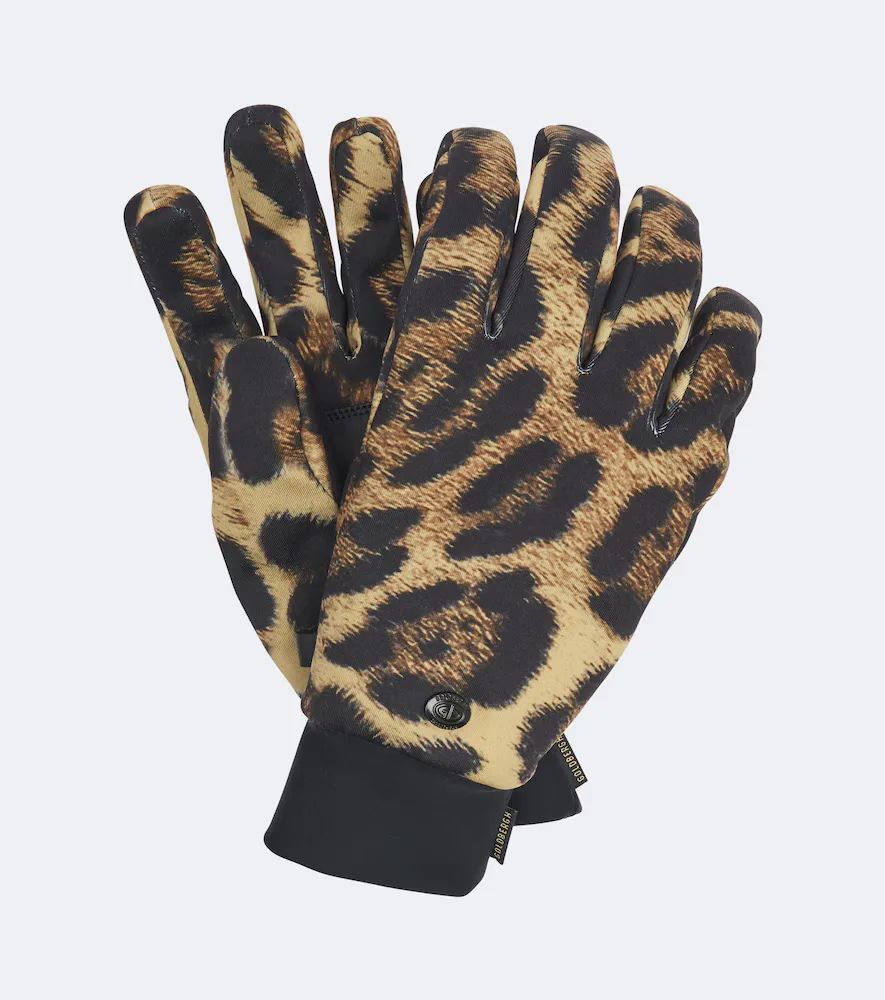 Softy Leopard-Print Gloves by Goldbergh
