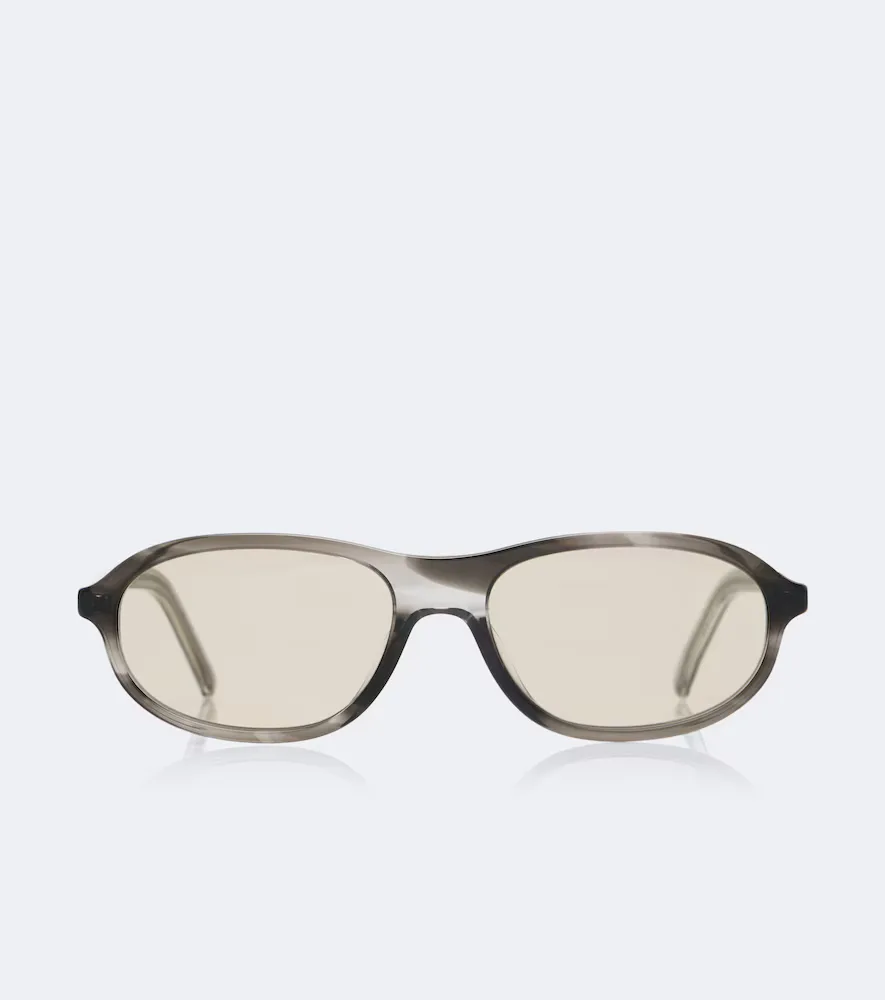 Iconic Plaque Oval Sunglasses by Prada