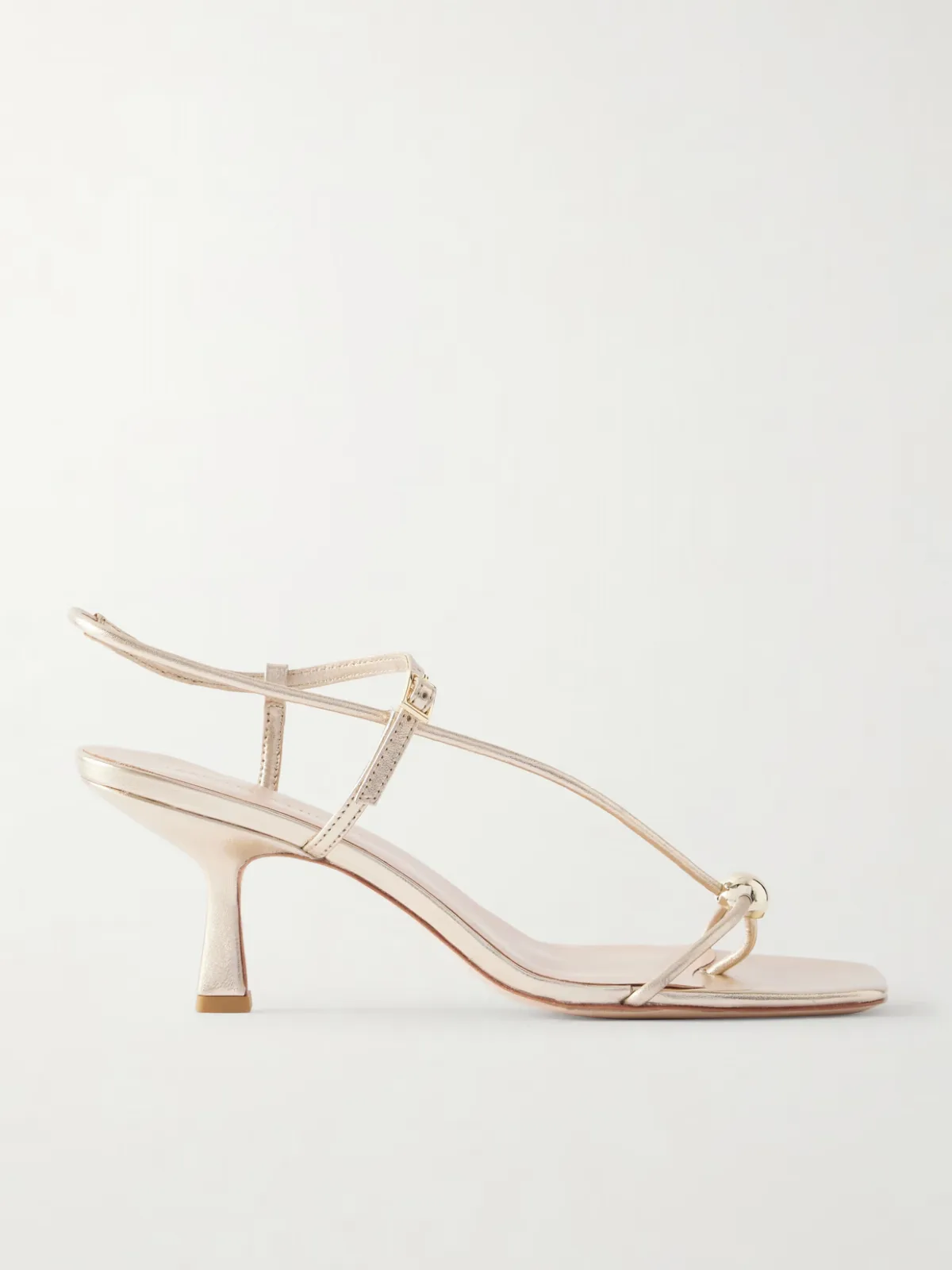 - Triana Embellished Metallic Leather Sandals -