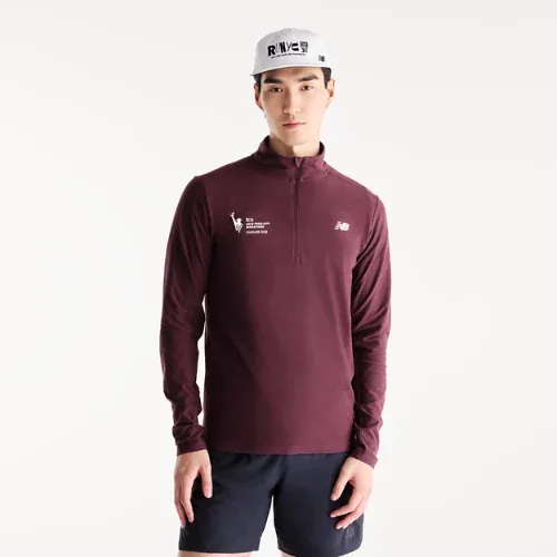 NYC Marathon Sport Essentials Space Dye Finisher 1/4 Zip Shirt by New Balance