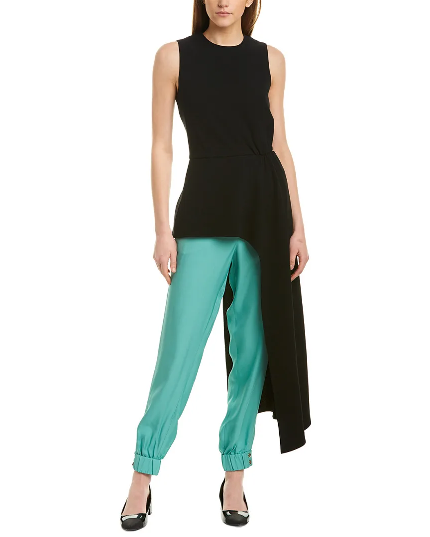 Sleeveless Triacetate Draped Top by Tibi