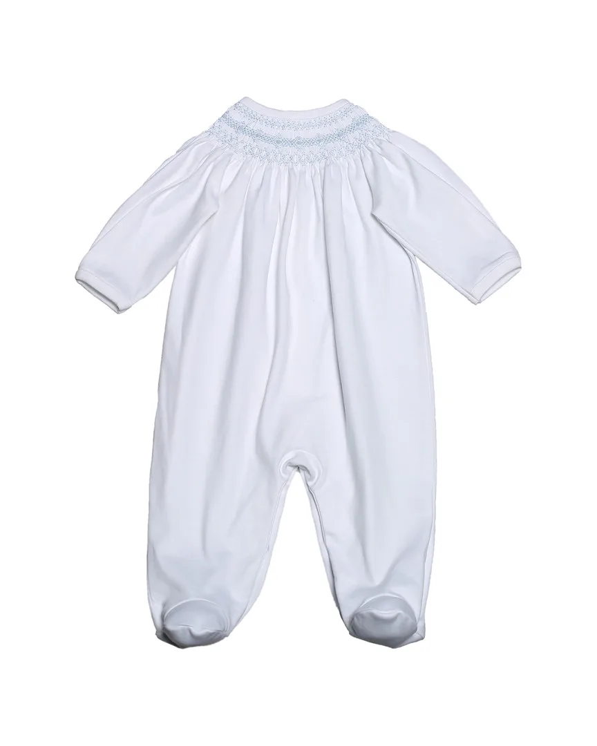Tim Hand Smocked Bishop Footie by Hug Me First