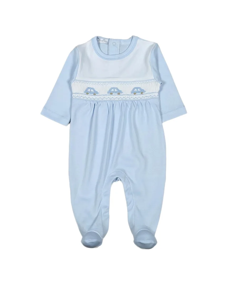 Cars Hand Smocked Footie by Hug Me First