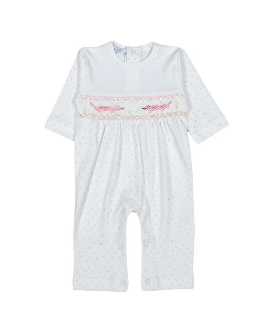 Alligator Hand Smocked Playsuit by Hug Me First