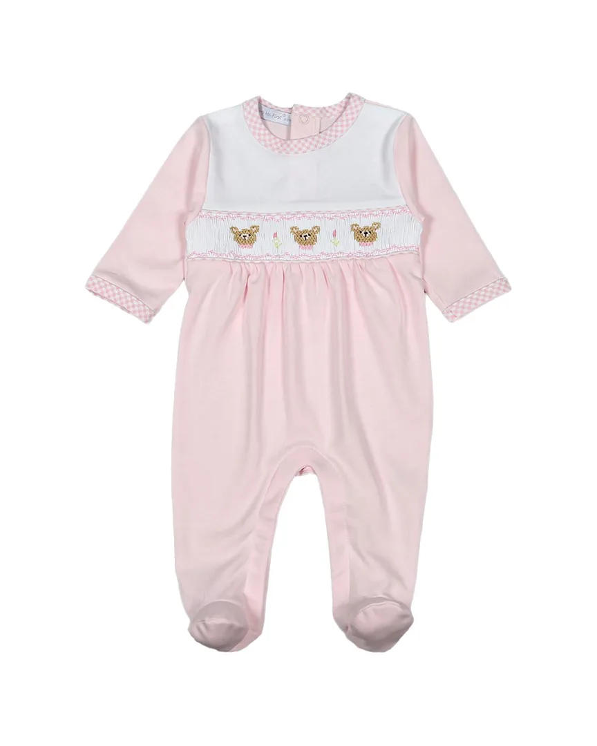 Bears Hand Smocked Footie by Hug Me First