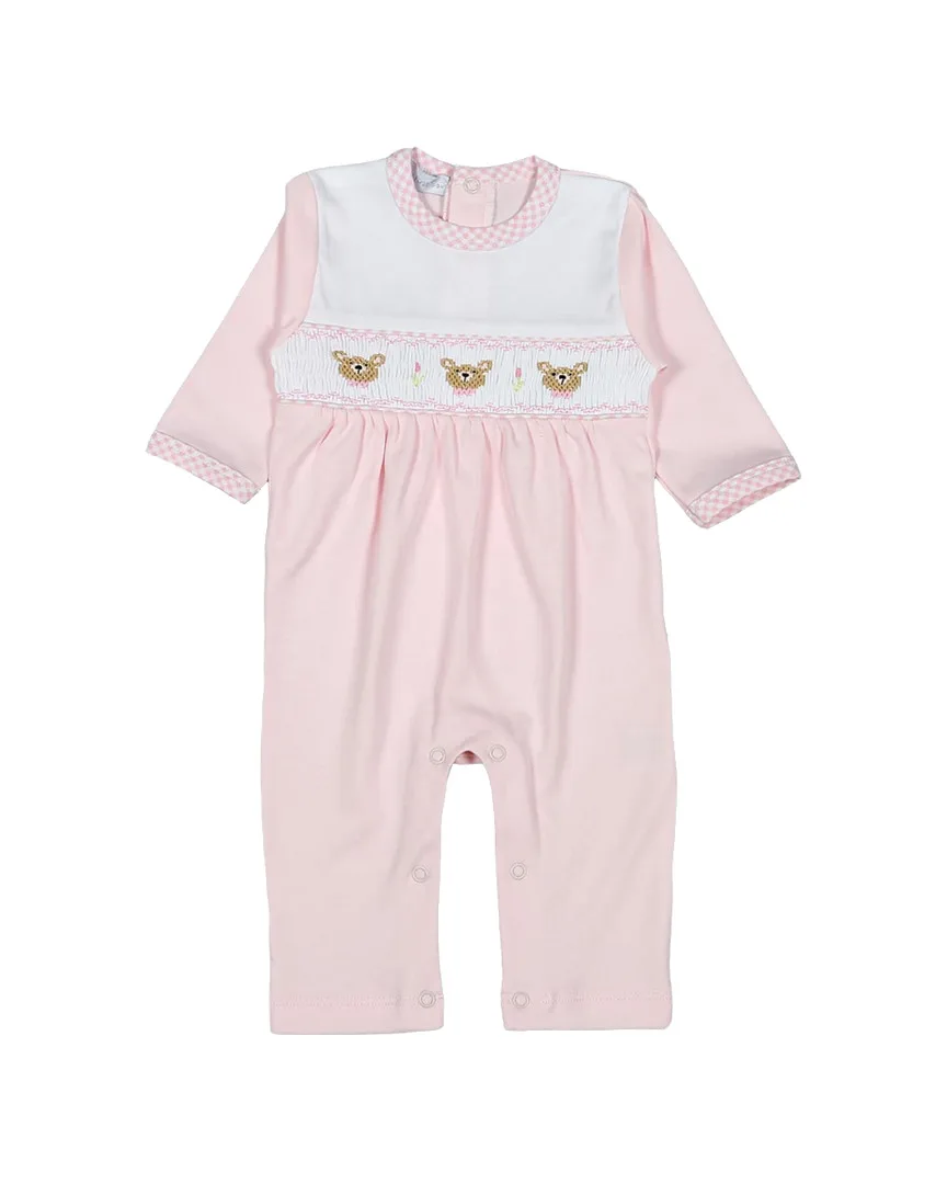 Bears Hand Smocked Playsuit by Hug Me First
