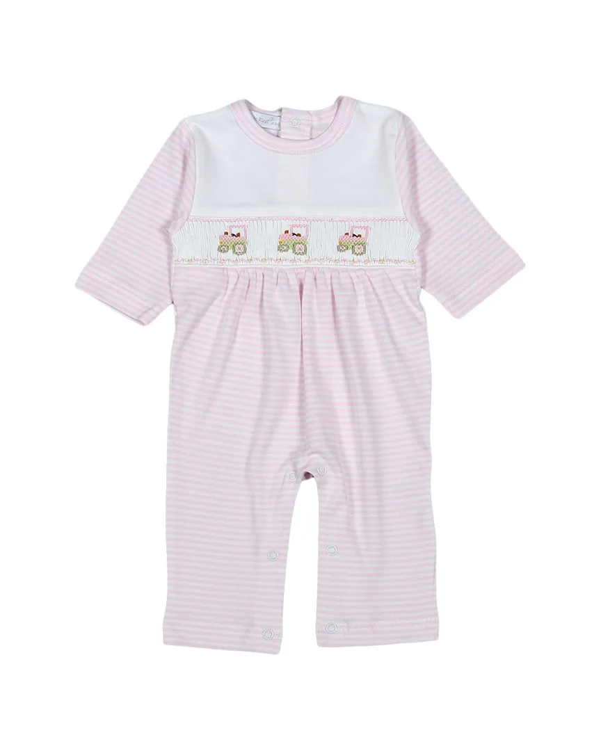 Tractor Hand Smocked Playsuit by Hug Me First