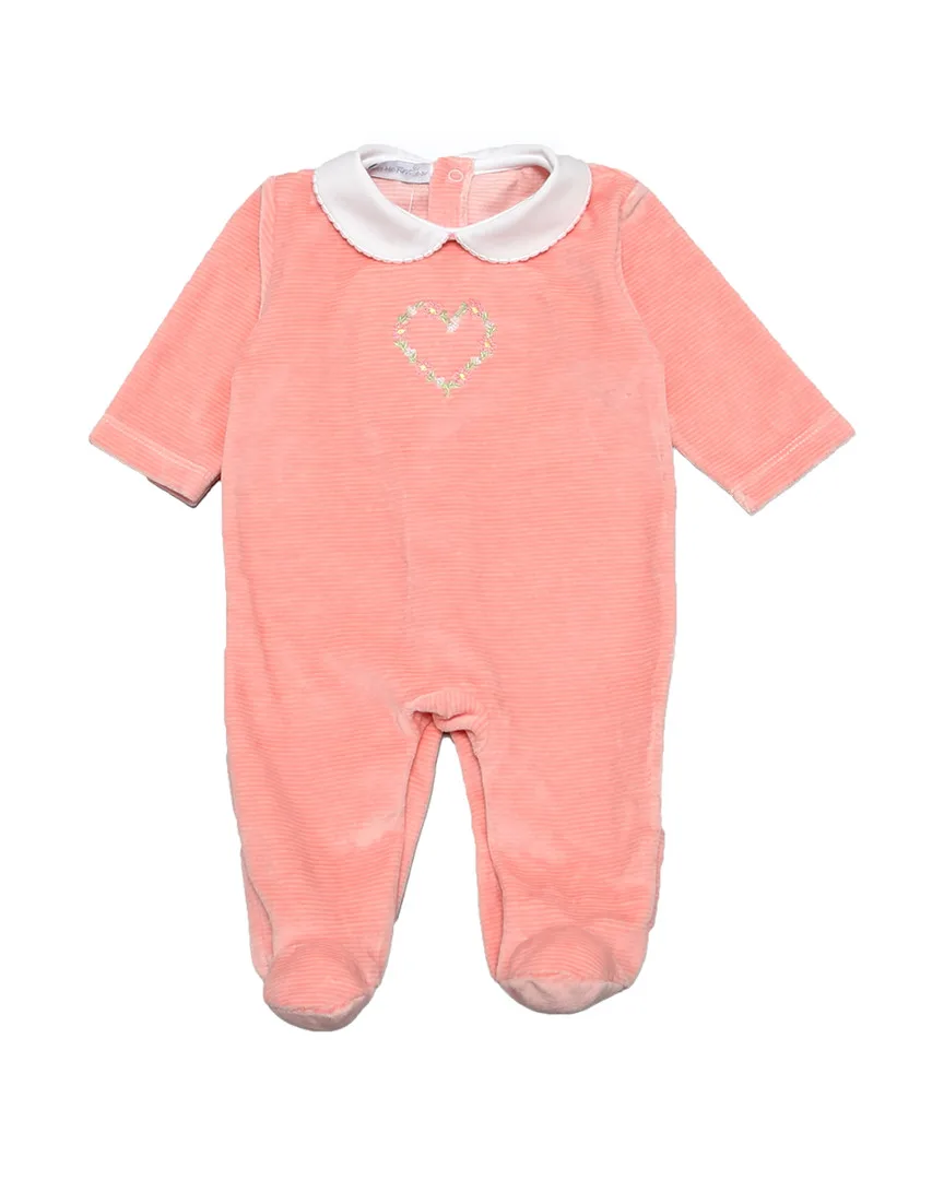 Ali Velour Footie by Hug Me First