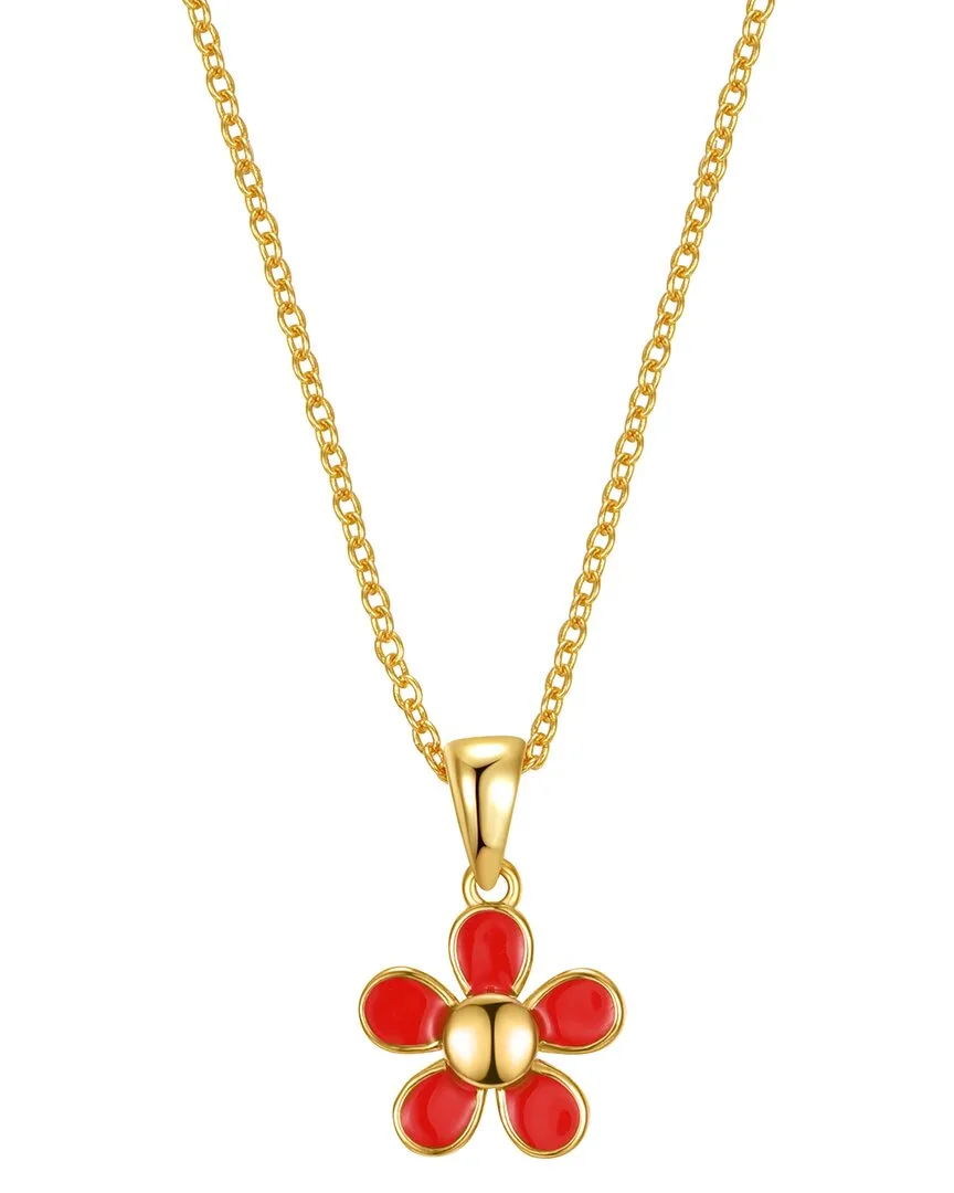14K Plated Flower Pendant Necklace
