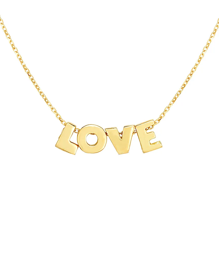 14K Italian Gold Love Necklace by Sphera Milano