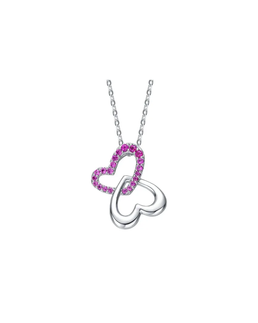 Silver Cz Butterfly Pendant Necklace
