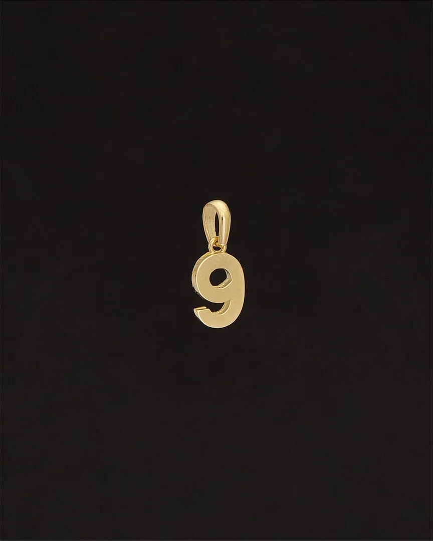 14K Italian Gold Number Pendant by Italian Gold