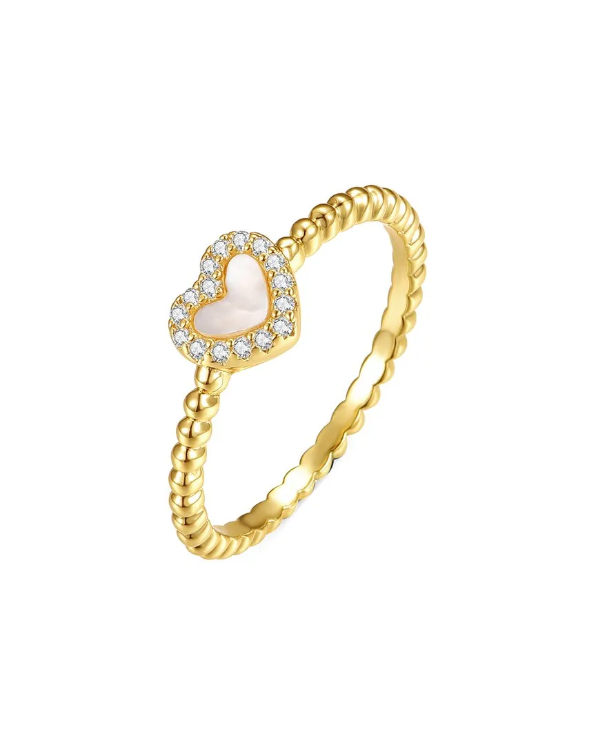 14K Plated Cz Heart Ring by Rachel Glauber