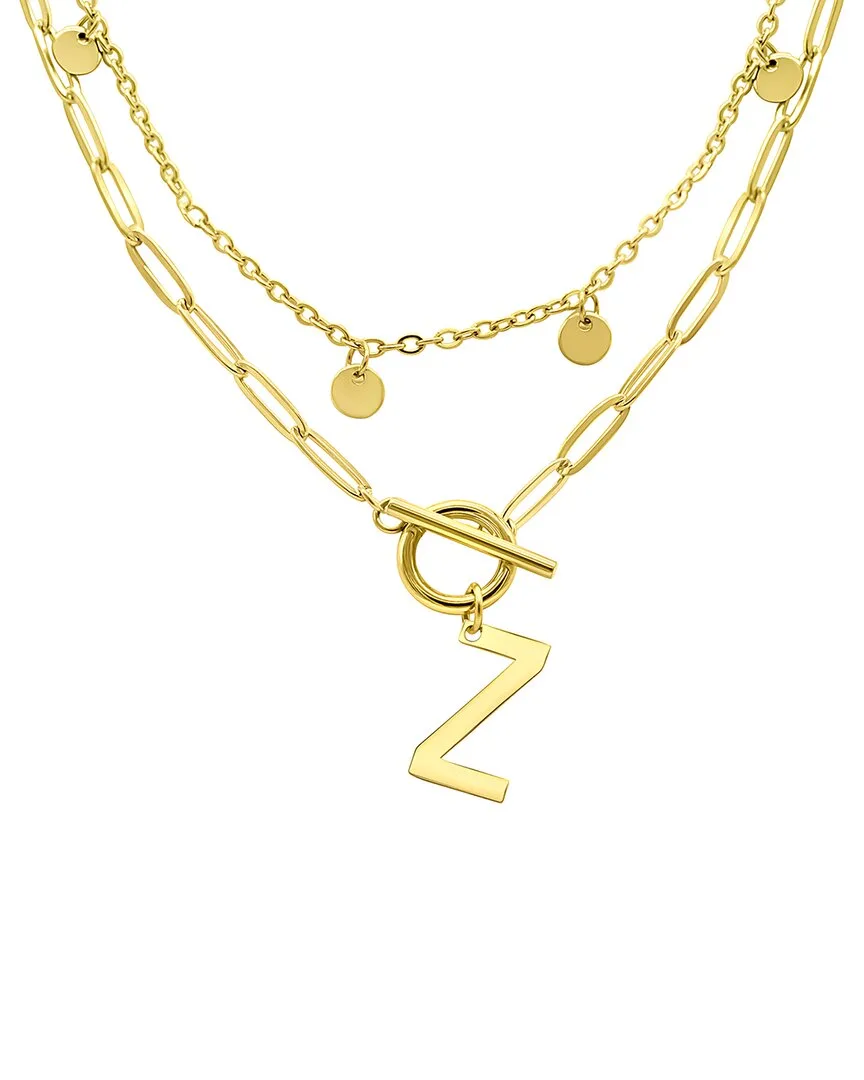 14K Plated Initial Necklace by Adornia